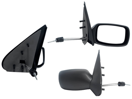 ESPEJO DER MANUAL NEGRO POROSO C/CONTROL (FIESTA 98-02)