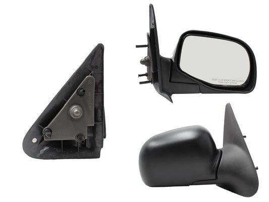 ESPEJO DER MANUAL NEGRO POROSO