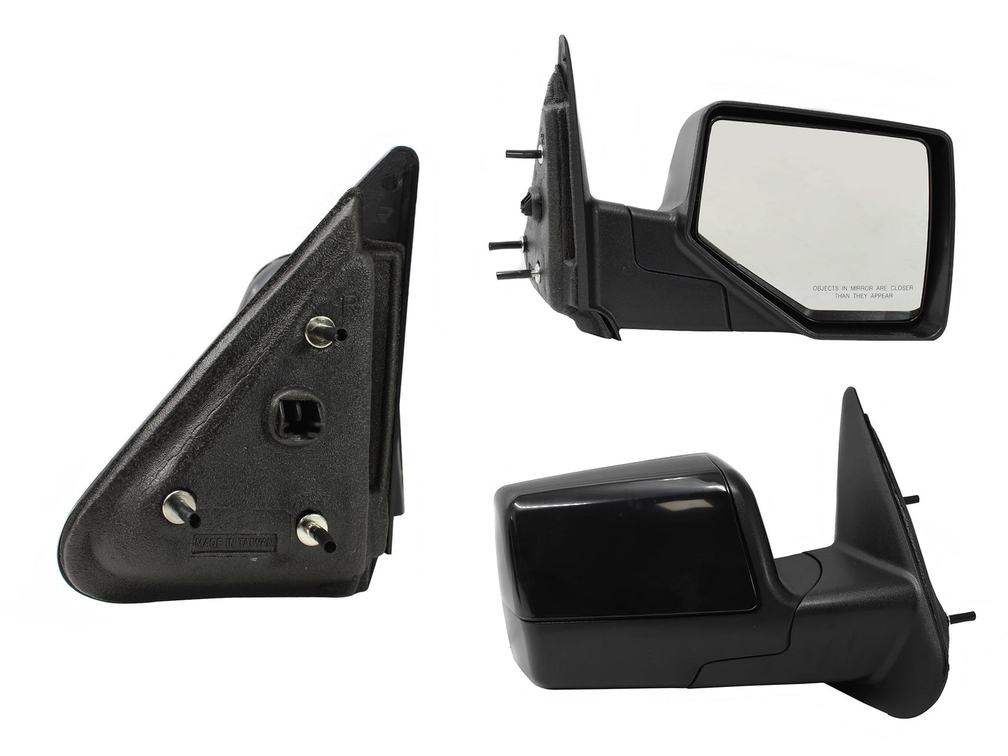 ESPEJO DER MANUAL NEGRO S/CONTROL