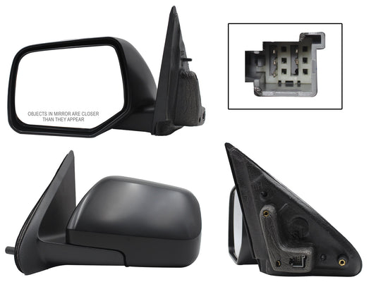 ESPEJO IZQ ELECT NEGRO P/PINTAR C/DESEMPAÑANTE (5PINES)