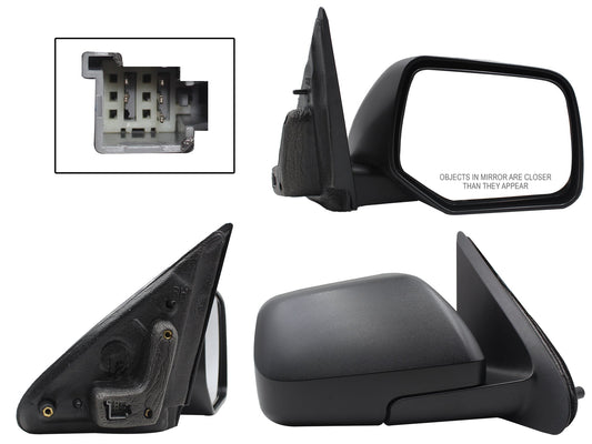 ESPEJO DER ELECT NEGRO POROSO C/DESEMPAÑANTE (5PINES)