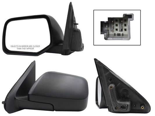 ESPEJO IZQ ELECT NEGRO POROSO C/DESEMPAÑANTE (5PINES)