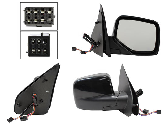 ESPEJO DER ELECT NEGRO P/PINTAR (2 CONECTORES 7-5PINES)