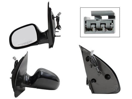 ESPEJO IZQ ELECT NEGRO P/PINTAR (3PINES)