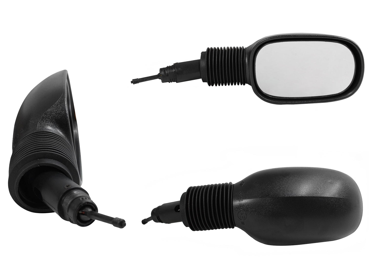 ESPEJO DER MANUAL NEGRO POROSO C/CONTROL