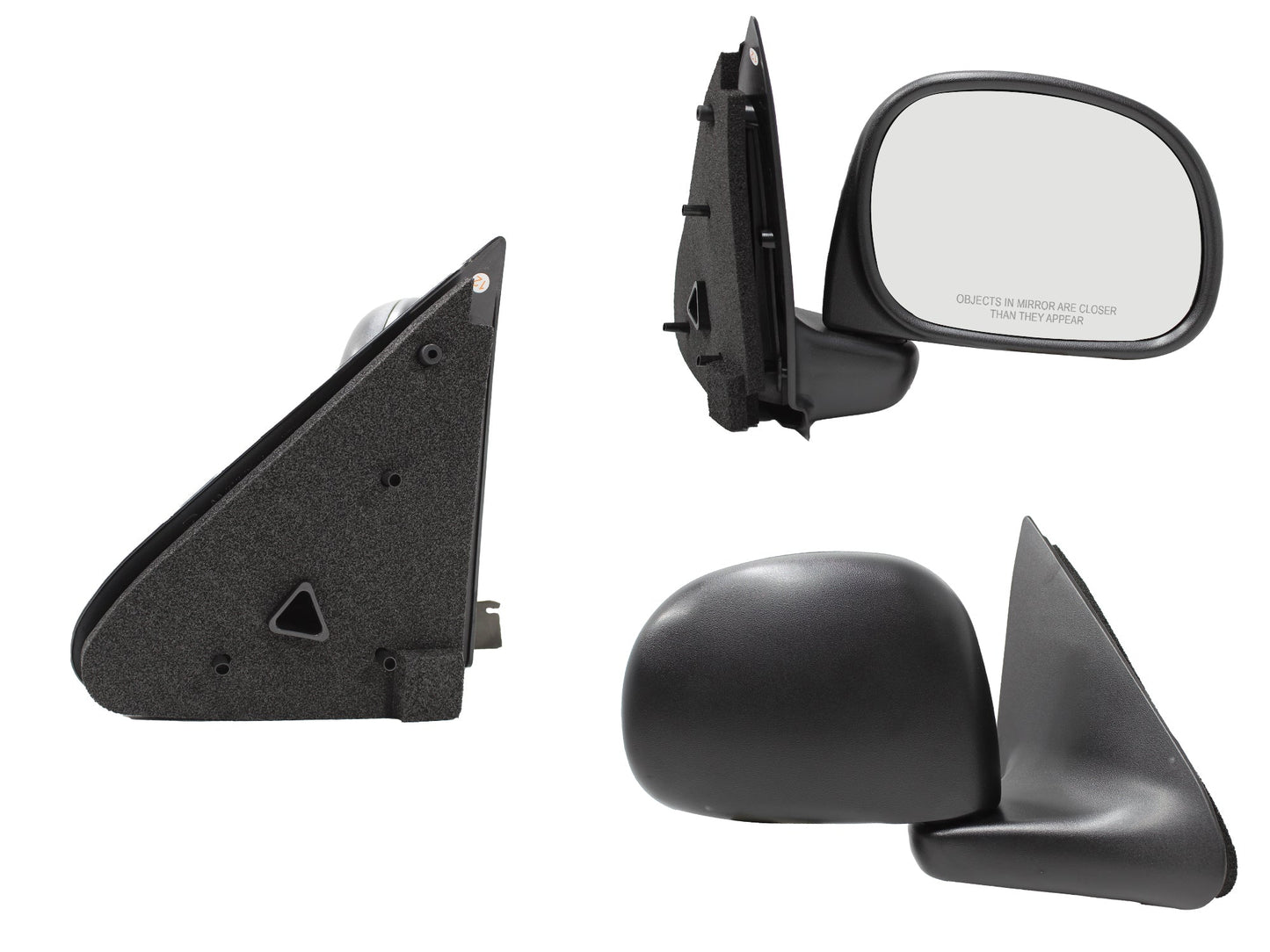 ESPEJO DER MANUAL NEGRO POROSO T/BANDERA