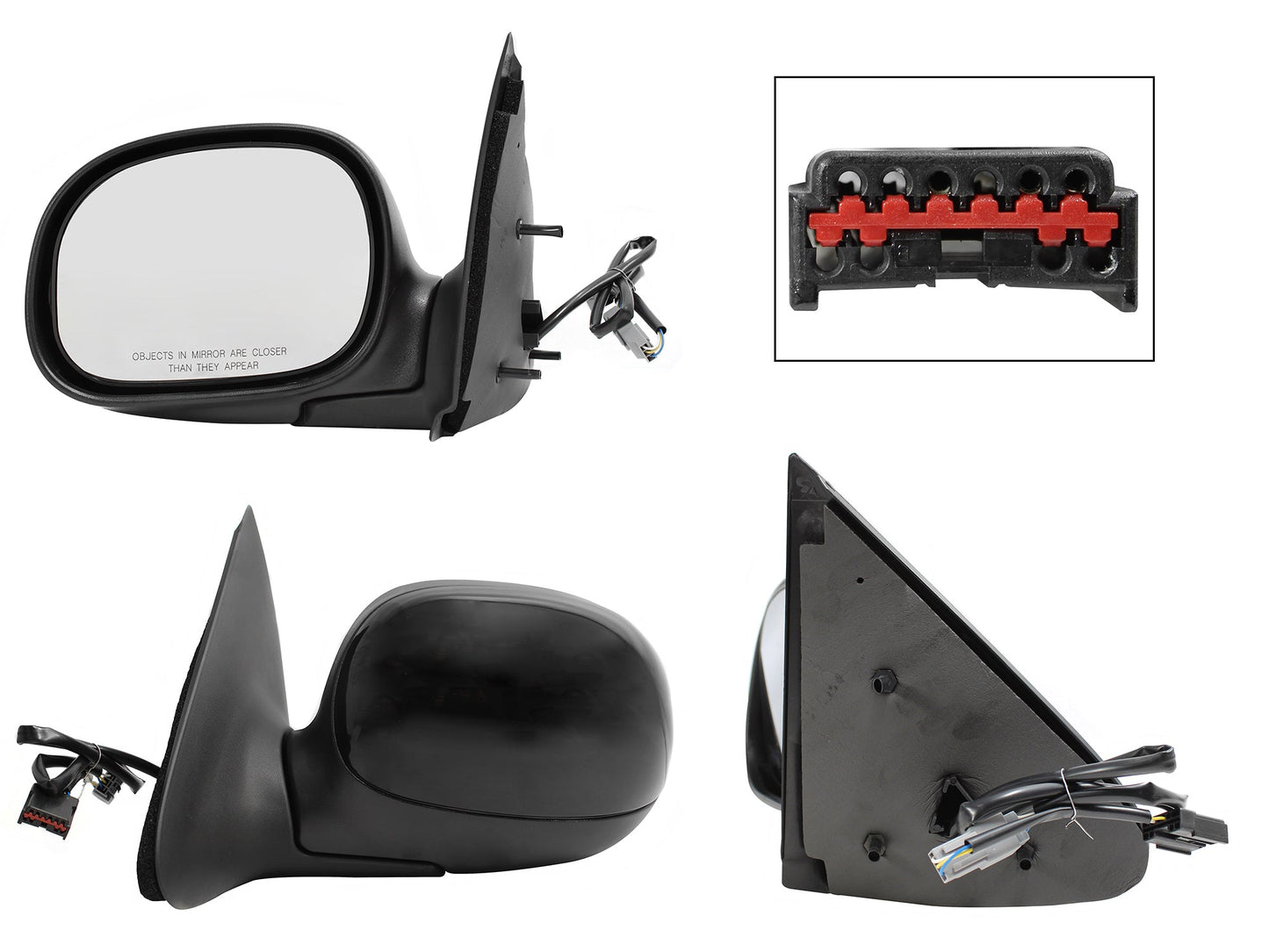 ESPEJO IZQ ELECT NEGRO P/PINTAR (3PINES) (LOBO 97-03)