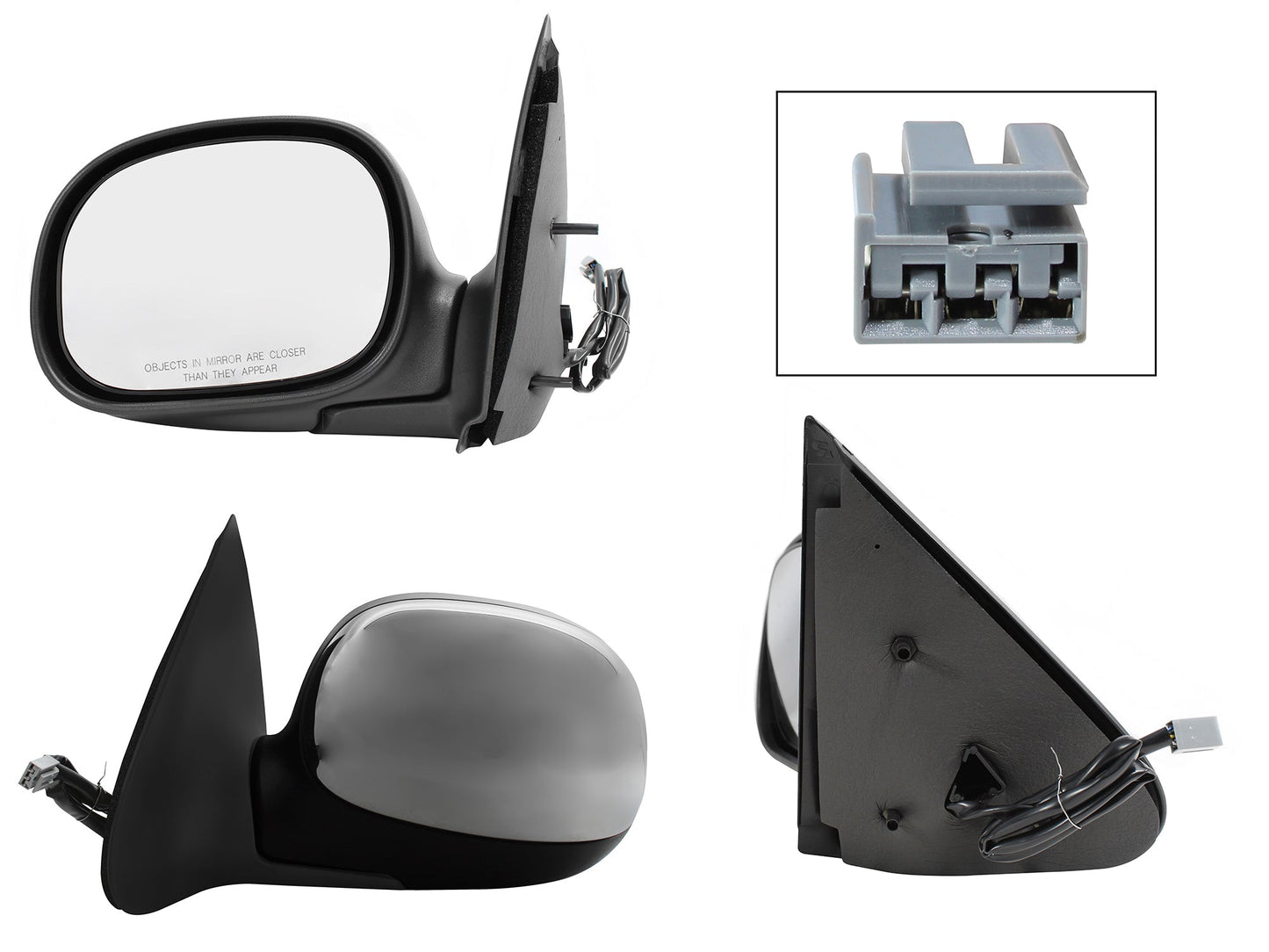 ESPEJO IZQ ELECT CROMO (3PINES) (LOBO 97-03)