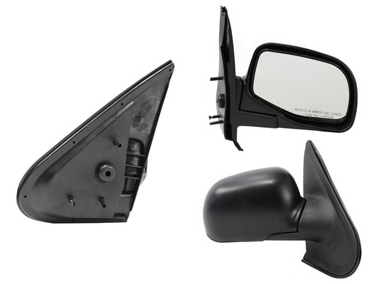 ESPEJO DER MANUAL NEGRO POROSO