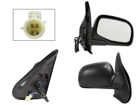 ESPEJO DER ELECT NEGRO POROSO (3PINES)