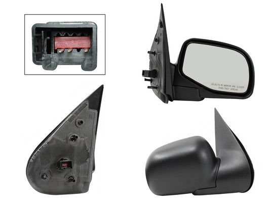 ESPEJO DER ELECT NEGRO POROSO S/LUZ DIRECCIONAL (3PINES)