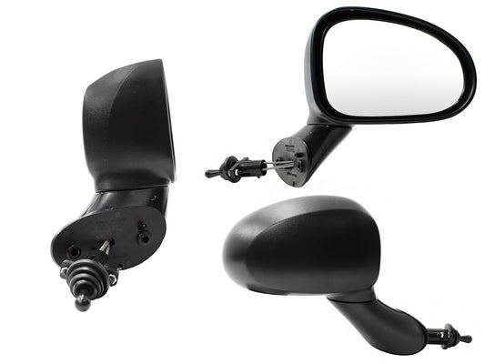 ESPEJO DER MANUAL NEGRO POROSO C/CONTROL (EMP/2PZS)