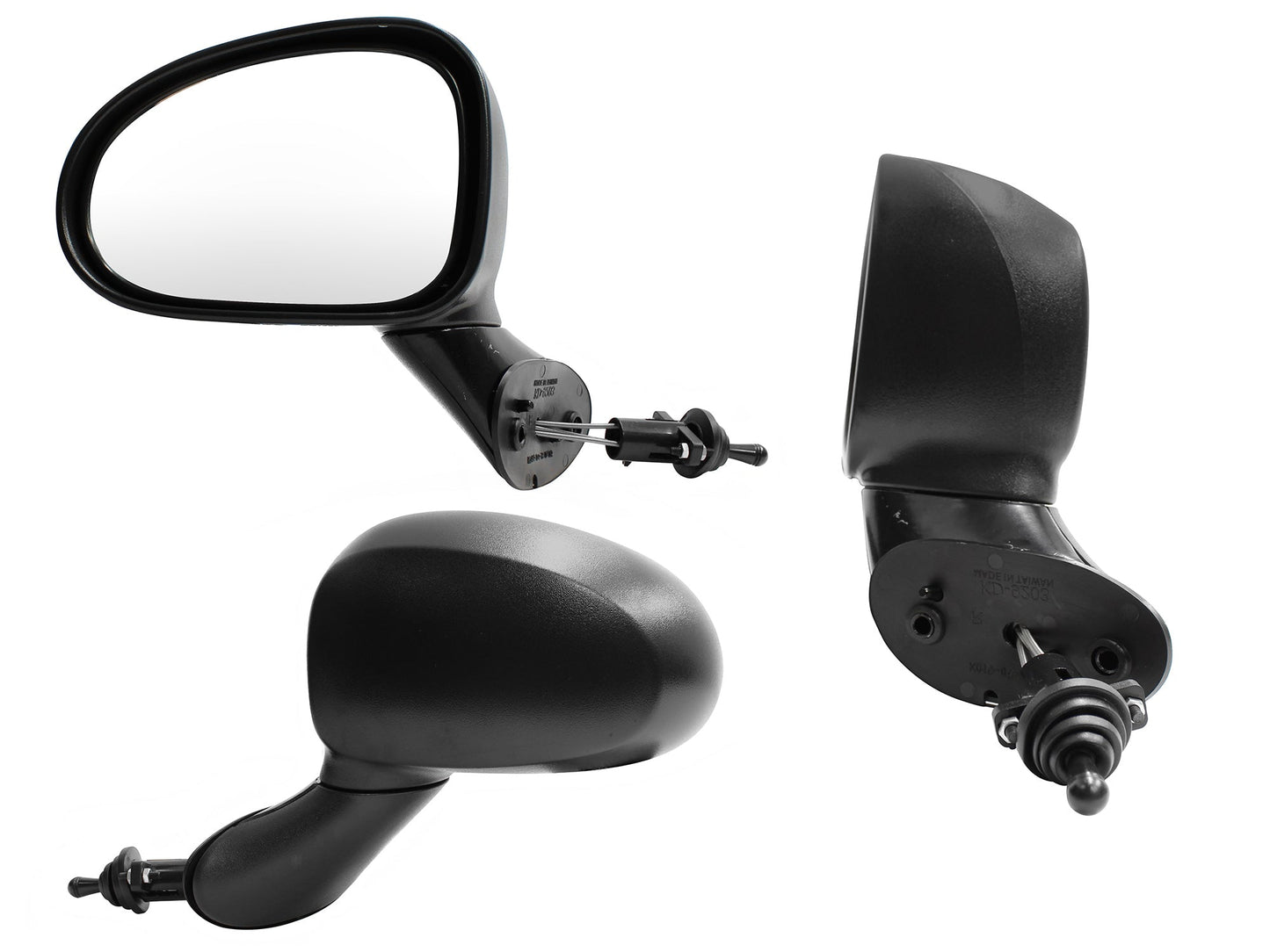ESPEJO IZQ MANUAL NEGRO POROSO C/CONTROL (EMP/2PZS)