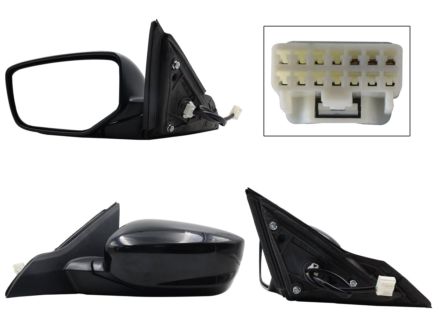 ESPEJO IZQ ELECT NEGRO P/PINTAR (3PINES) 4PTAS