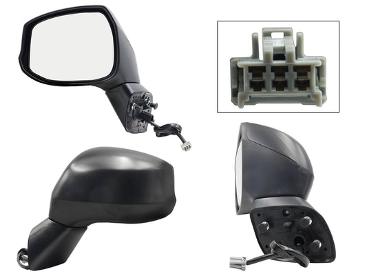 ESPEJO IZQ ELECT NEGRO P/PINTAR (3PINES) 4PTAS