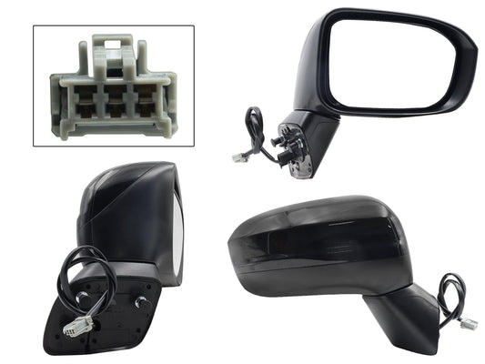 ESPEJO DER ELECT NEGRO P/PINTAR (3PINES) 4PTAS