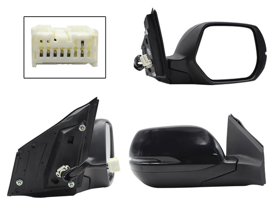 ESPEJO DER ELECT NEGRO P/PINTAR C/LUZ DIRECCIONAL C/DESEMPAÑANTE (7PINES)