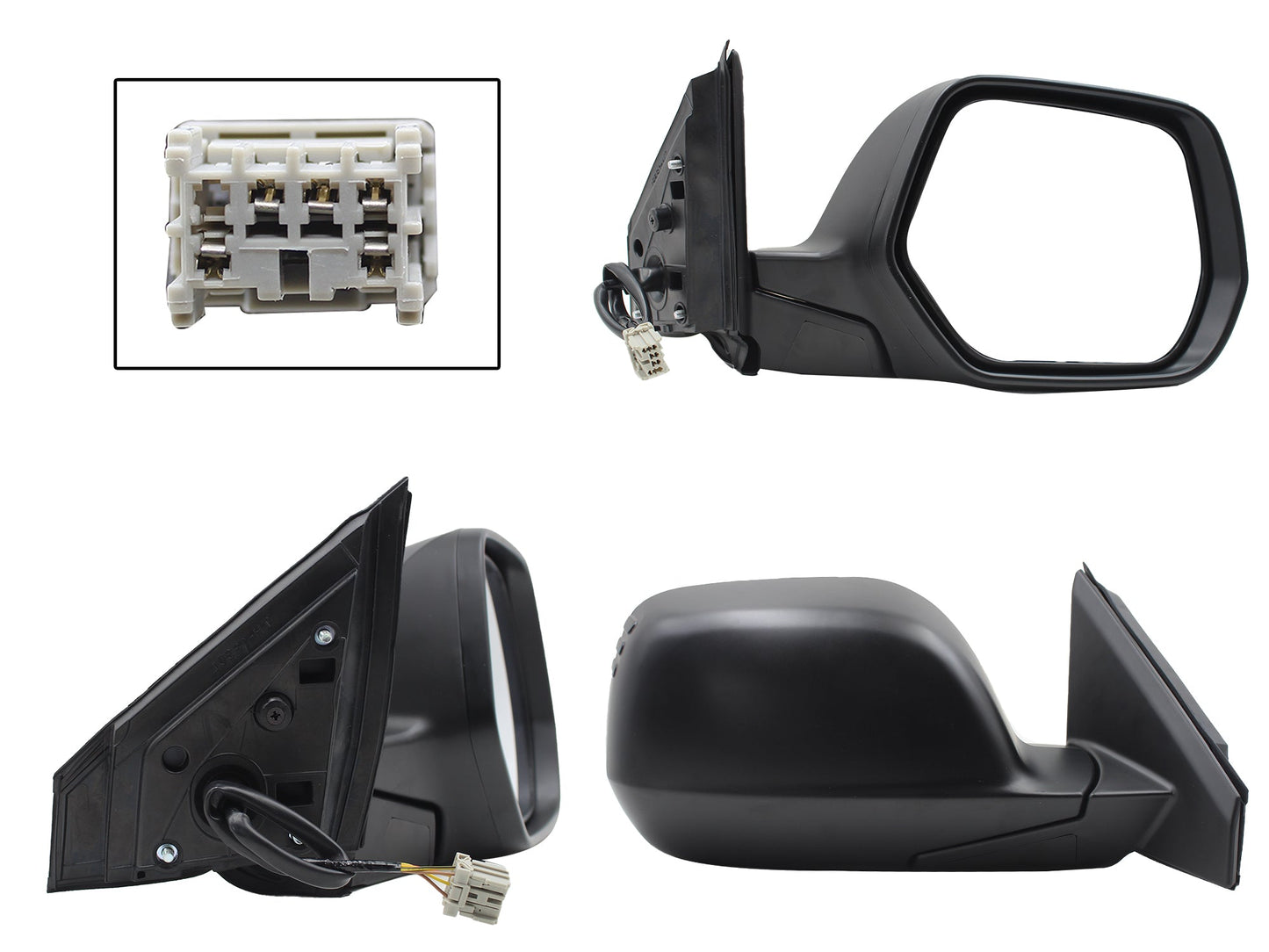 ESPEJO DER ELECT NEGRO P/PINTAR C/DESEMPAÑANTE (5PINES)