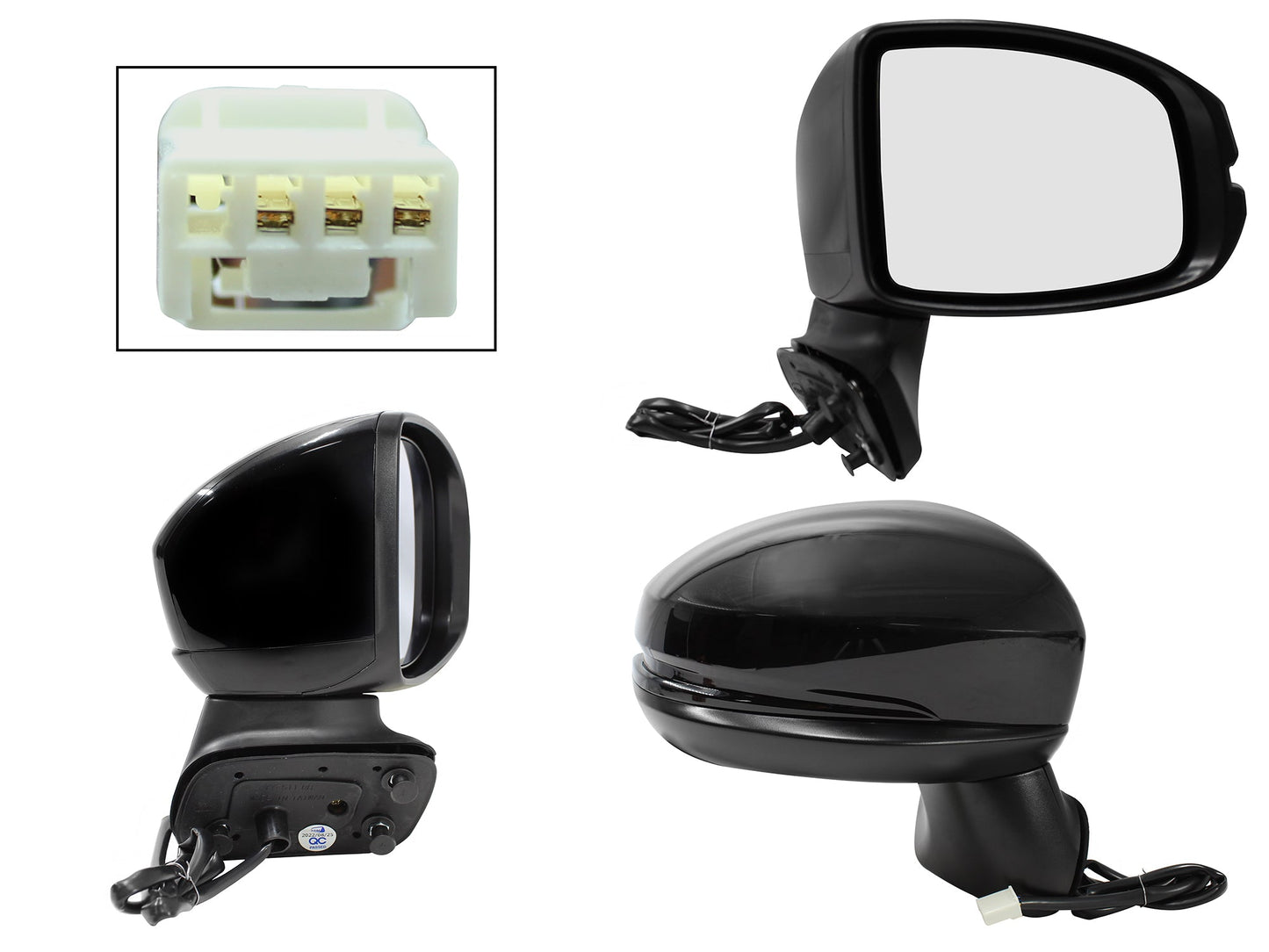 ESPEJO DER ELECT NEGRO P/PINTAR (3PINES)