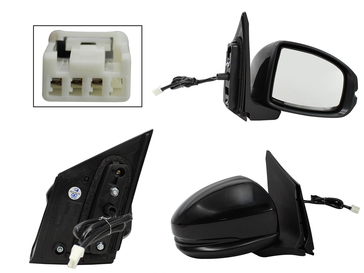 ESPEJO DER ELECT NEGRO P/PINTAR (3PINES)