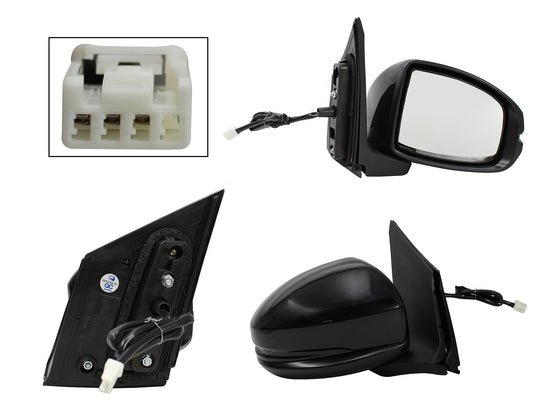 ESPEJO DER ELECT NEGRO P/PINTAR (3PINES)