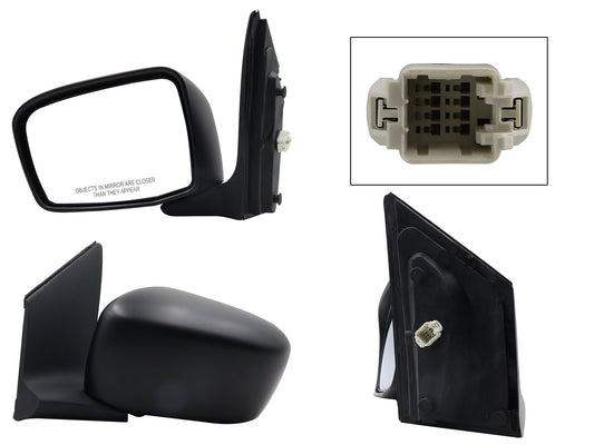 ESPEJO IZQ ELECT NEGRO P/PINTAR (3PINES)