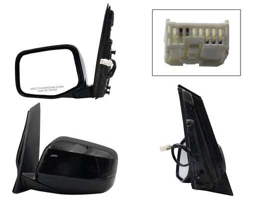 ESPEJO IZQ ELECT NEGRO P/PINTAR C/DESEMPAÑANTE (5PINES)