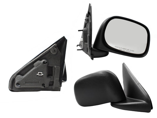 ESPEJO DER MANUAL NEGRO POROSO