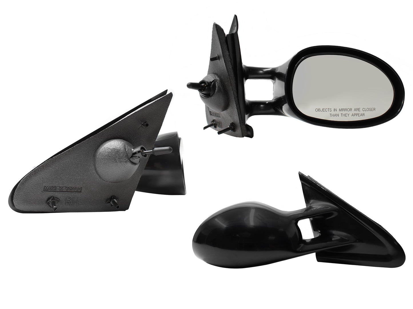 ESPEJO DER MANUAL NEGRO LISO (CIRRUS 95-00)