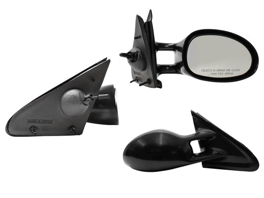 ESPEJO DER MANUAL NEGRO LISO (CIRRUS 95-00)