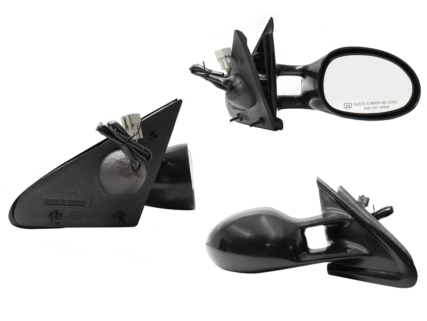 ESPEJO DER ELECT NEGRO P/PINTAR C/DESEMPAÑANTE (6PINES) (CIRRUS 95-00)