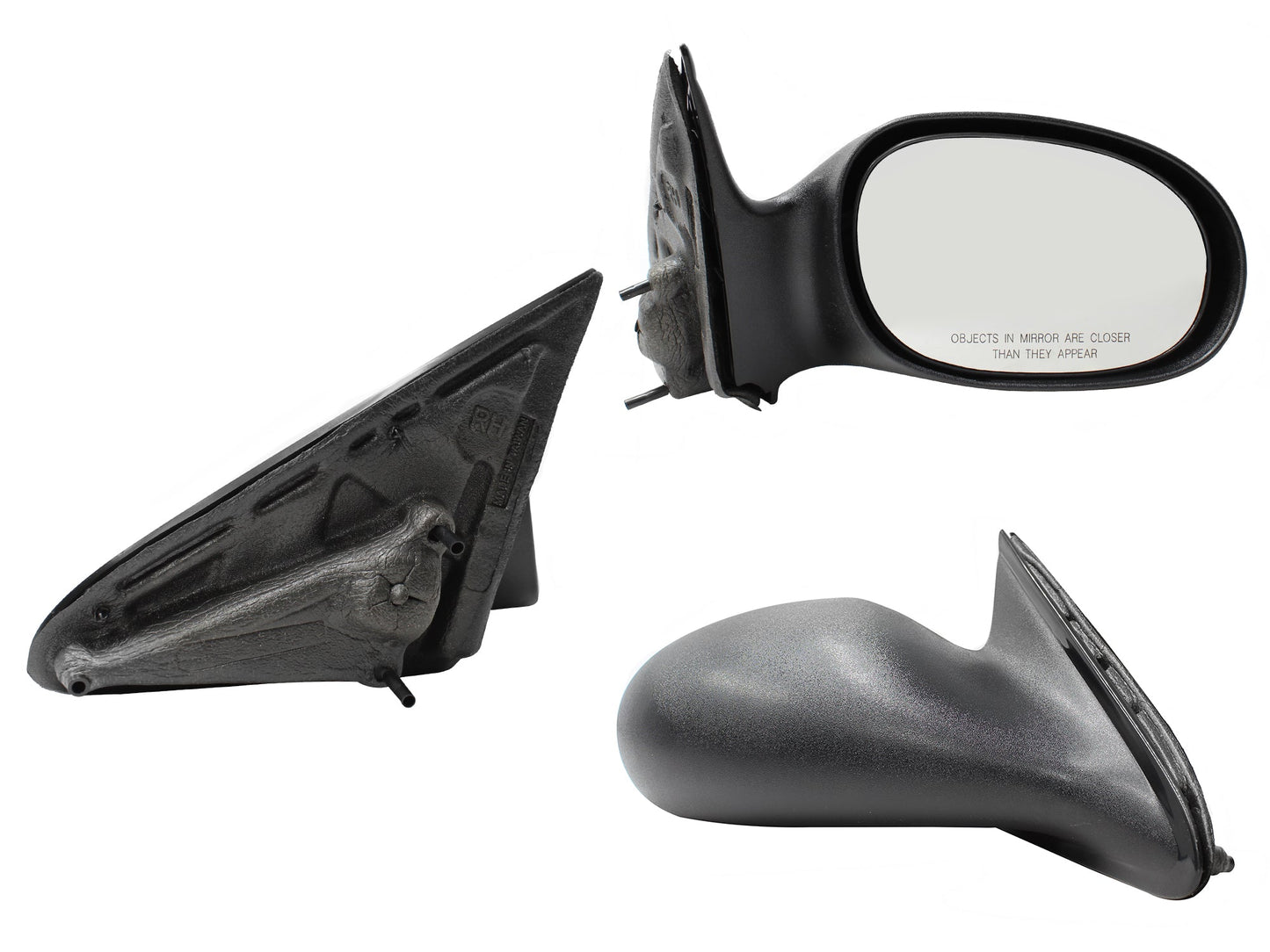 ESPEJO DER MANUAL NEGRO POROSO (CIRRUS 01-06)