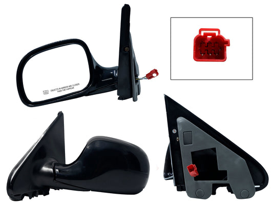 ESPEJO IZQ ELECT NEGRO LISO (5PINES) (TOWN & COUNTRY 96-00)