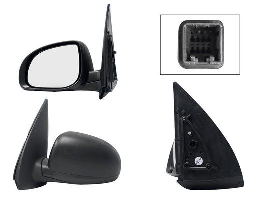 ESPEJO IZQ ELECT NEGRO POROSO (3PINES)