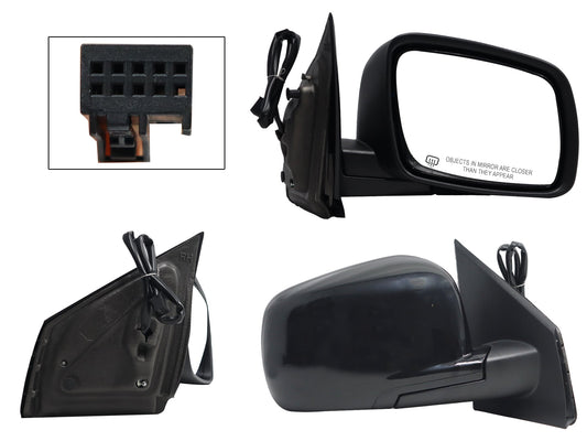 ESPEJO DER ELECT NEGRO P/PINTAR C/DESEMPAÑANTE (5PINES) (BASE INT METALICA)