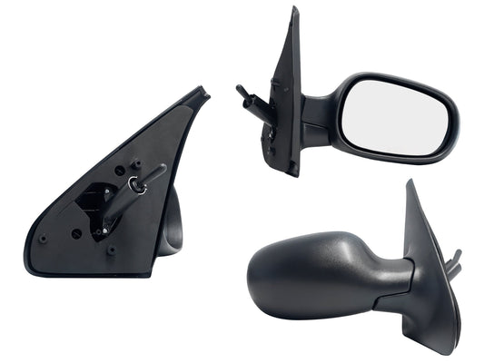 ESPEJO DER MANUAL NEGRO POROSO C/CONTROL (RN CLIO 02-10)