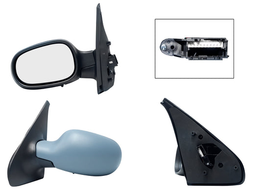 ESPEJO IZQ ELECT GRIS P/PINTAR (10PINES) (RN CLIO 02-10)