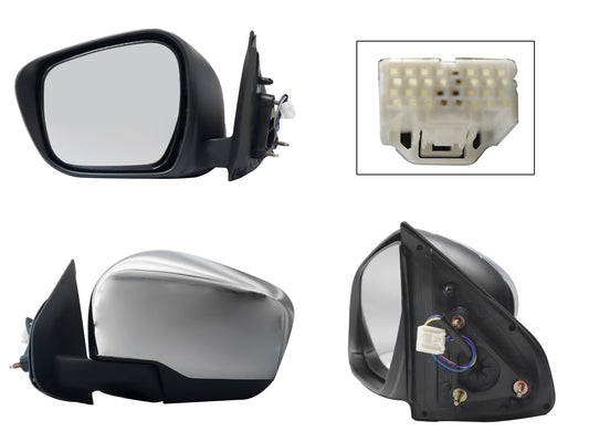 ESPEJO IZQ ELECT CROMO (3PINES) (DOBLE CABINA SE/LUJO)