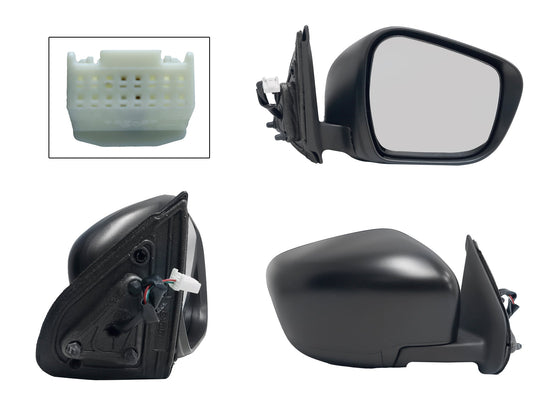 ESPEJO DER ELECT NEGRO POROSO (3PINES) (DOBLE CABINA SE/LUJO)