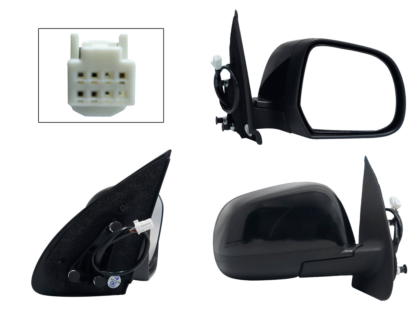 ESPEJO DER ELECT NEGRO P/PINTAR (3PINES)