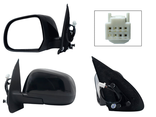 ESPEJO IZQ ELECT NEGRO P/PINTAR (3PINES)