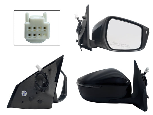 ESPEJO DER ELECT NEGRO P/PINTAR C/LUZ DIRECCIONAL (5PINES)