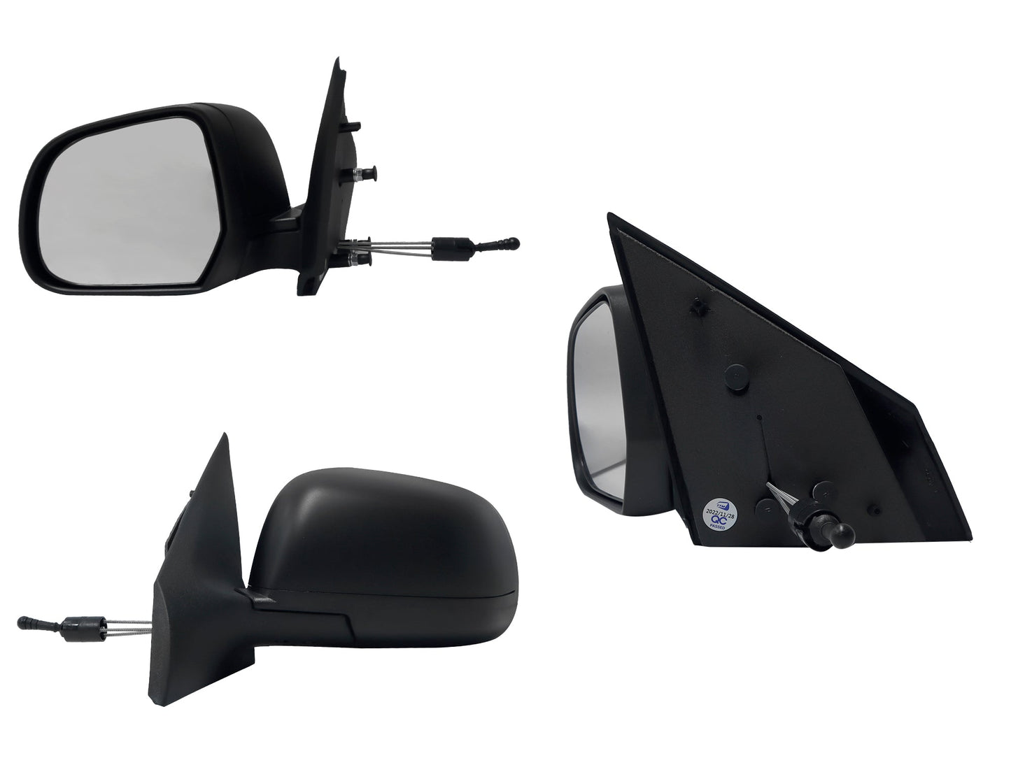 ESPEJO IZQ MANUAL NEGRO POROSO C/CONTROL (V-DRIVE 20-25)