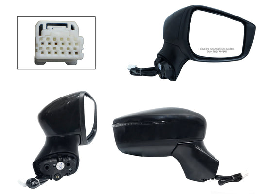 ESPEJO DER ELECT NEGRO P/PINTAR C/LUZ DIRECCIONAL (6PINES)