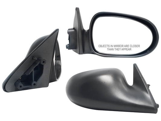 ESPEJO DER MANUAL NEGRO POROSO