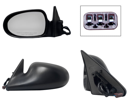 ESPEJO IZQ ELECT NEGRO POROSO (3PINES)