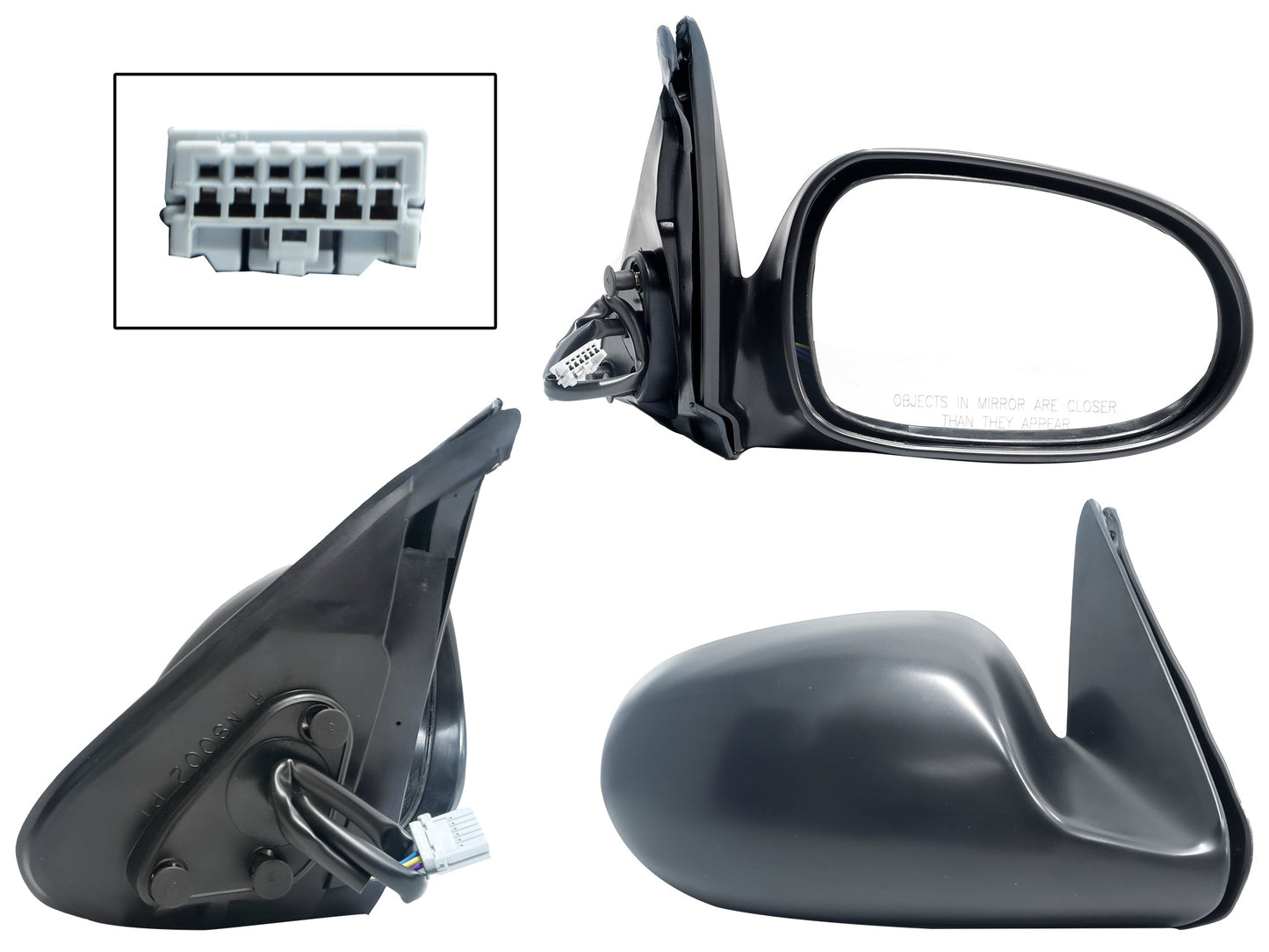 ESPEJO DER ELECT NEGRO P/PINTAR (3PINES)