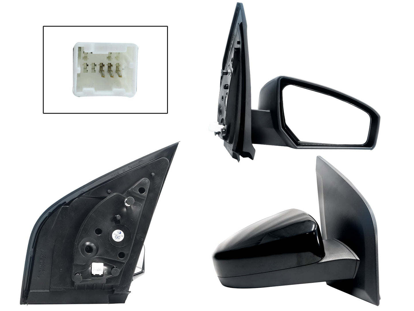 ESPEJO DER ELECT NEGRO P/PINTAR (3PINES)