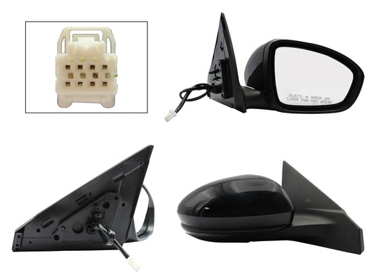 ESPEJO DER ELECT NEGRO P/PINTAR C/LUZ DIRECCIONAL C/DESEMPAÑANTE (7PINES)