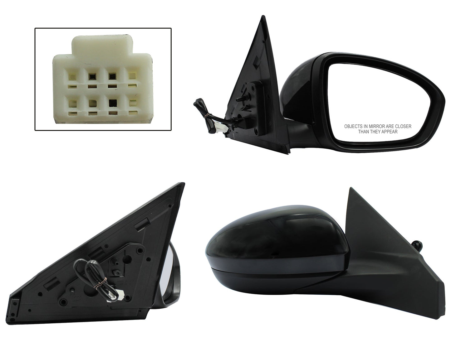 ESPEJO DER ELECT NEGRO P/PINTAR (3PINES)